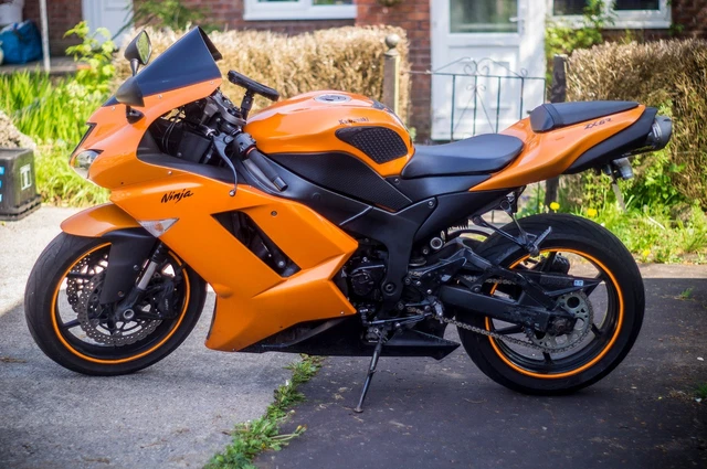 orange  Free Custom For Kawasaki Ninja ZX6R 636 ZX-6R ZX 6R 2007