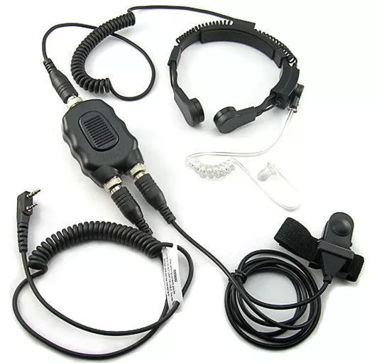 Throat Mic Aviation Style For Midland & Intek Radio Vibration Microphone Headset