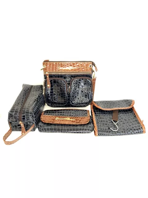 NEW Samantha Brown Cross Body Bag and 2 make bags w/ small travel bag, 4 PCS Set