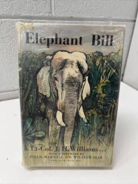 Vintage Book Elephant Bill Williams Jungle Burma Ww2 Q