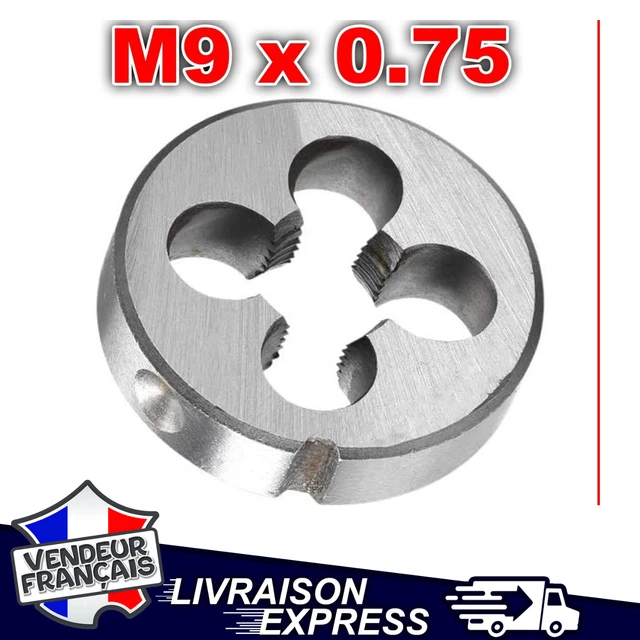 Filière à Main M9 X 0.75 En Acier 9Si-cr (1545) - Neuf, Garantie 2 Ans