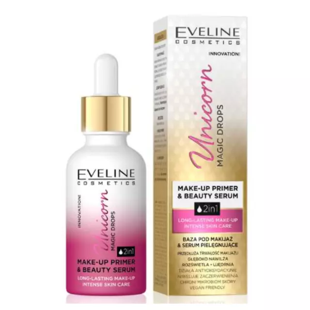 Eveline Unicorn Magic Drops Make-up Grundierung & Schönheit feuchtigkeitsspendendes Gesichtsserum 30ml