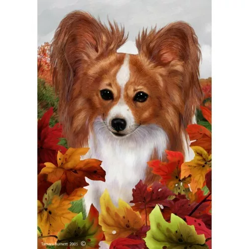 Fall Garden Flag (TB) - Red and White Papillon 130641