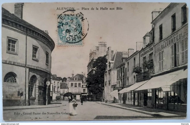 "CPA ""Alençon - Place de la hall aux wheat"