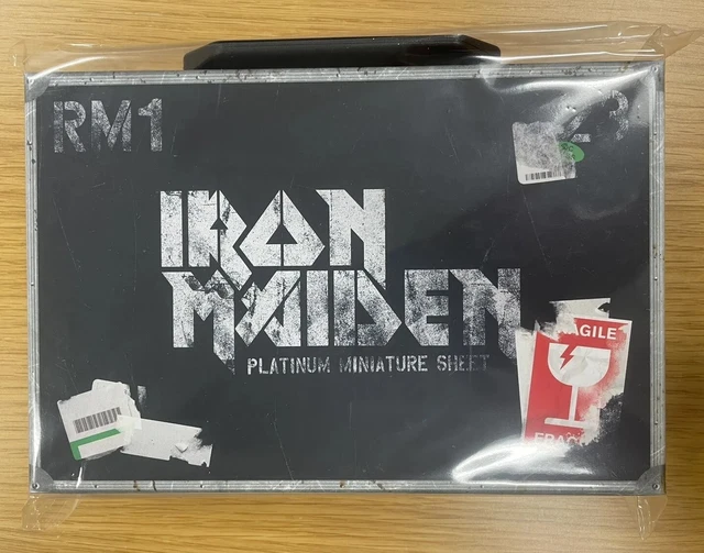 RARE IRON MAIDEN Limited Edition UK Royal Mail PLATINUM Eddie Stamps