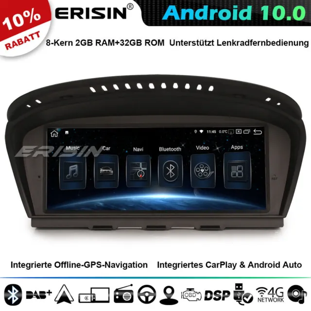 8.8” CarPlay Android 10.0 Autoradio Navi für BMW 3er 5er E60 E61 E63 E64 E90 E91