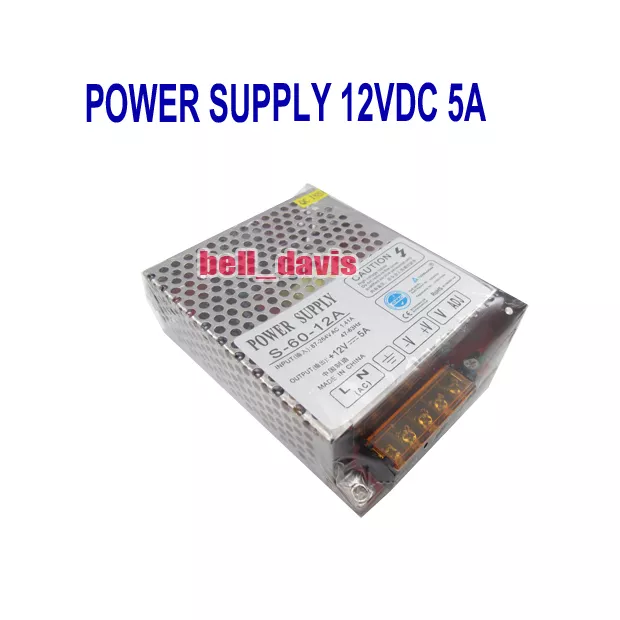 S-60-12a Super Stable 12V 60W Regulated Power Supply ( 10.5 - 13.8V ) 5 AMP