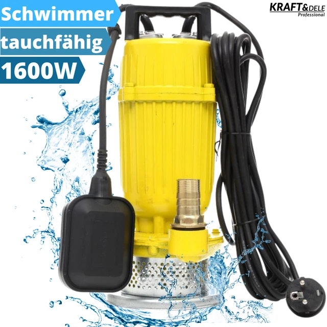 TAUCHPUMPE 1100W IBO SCHNEIDWERK SCHMUTZWASSERPUMPE SCHWIMMER + 2