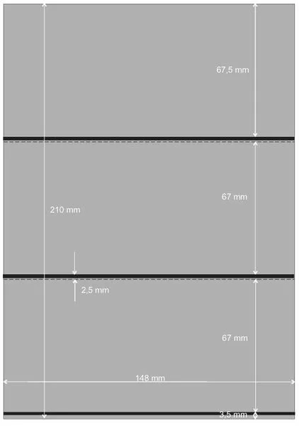 PRINZ Premium Steckkarten, 148 x 210 mm, 3-Streifen, 50 Stück