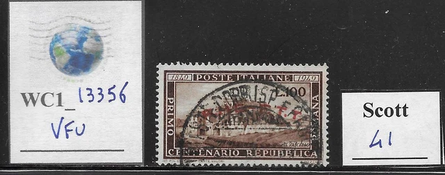 WC1_13356. ITALY: TRIESTE FTT. 1949 100 Lire ROMAN REPUBLIC. Scott 41. Used.