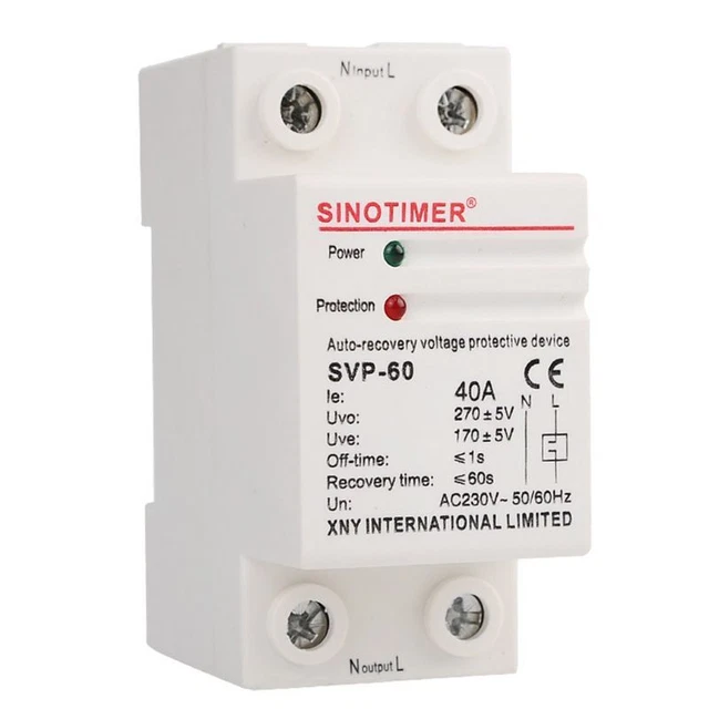 Auto Recovery Reconnect Circuit Breaker Rail Overvoltage with Voltmeter Display