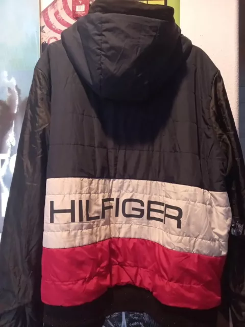 Tommy Hilfiger Reversible Puffer Zip Hoodie Mens Xl(Best Condition)Free Ship
