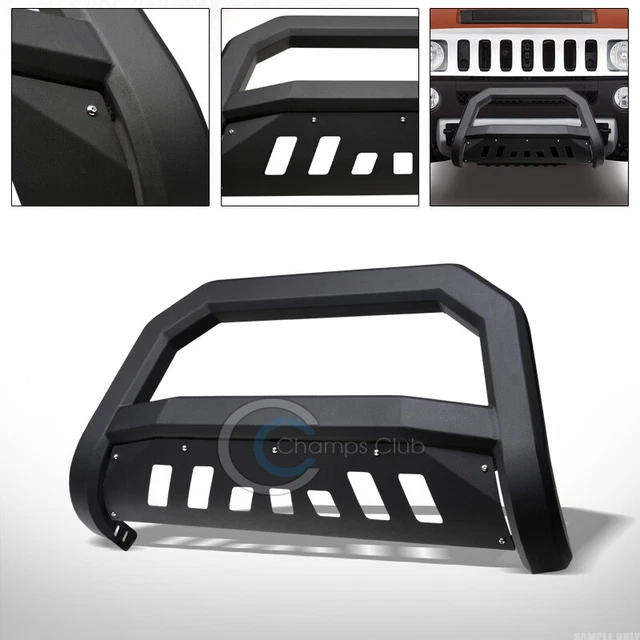 Fit 06-10 Hummer H3 Matte Black AVT Bold Bull Bar Brush Push Bumper Grille Guard