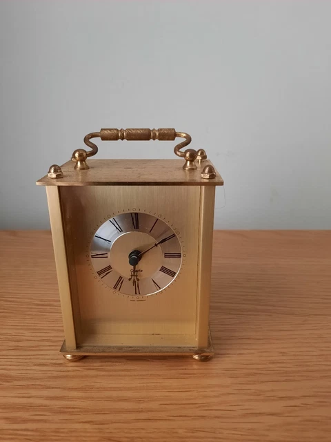 Vintage Scholer Brass Quartz Carriage Clock  - Made In Germany