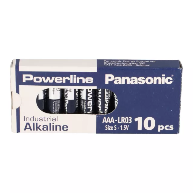 10x Micro AAA LR03 MN2400 Batterie Panasonic Powerline Industriel 1383mAh 2