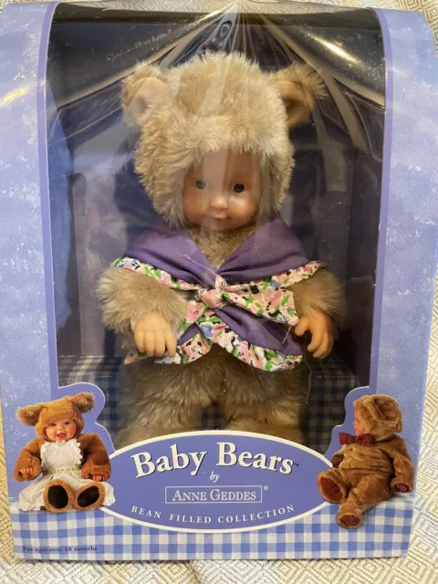 NEW 2005 Anne Geddes Baby Bears Plush Doll Bean Filled Collection (No. 542951)