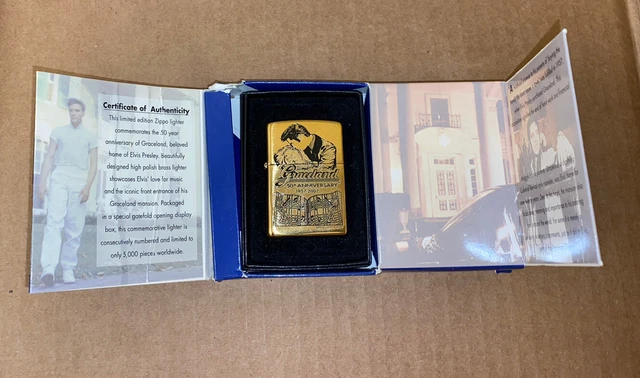 Vintage Unstruck Zippo 2007 Elvis Graceland 50th Anniversary Out Of 5000