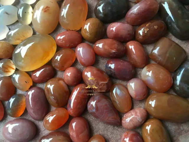 Natural GORGEOUS YEMENI AQEEQ Colored Loose AGATE SLABS 100 Ct Mix Lot Gemstone