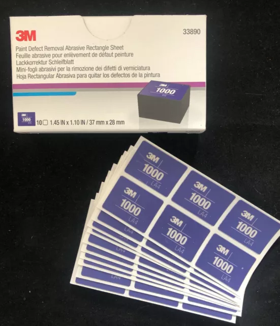 3M 33890 Abrasivo per Lackdefekte 37 X 28 MM Rettangolare 10 Arco Box P1000