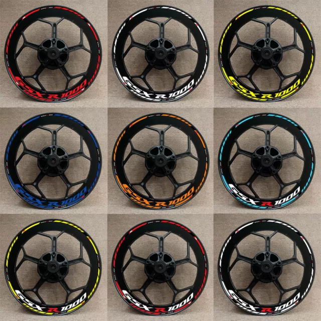 Wheel Hub Rim Decorative Decal Reflective Sticker For Suzuki GSXR1000/R/1000R/S