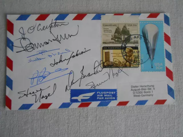 STS 51G Landung Edwards original Crewsigniert Space