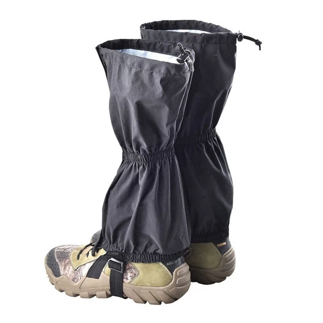 2 Stück Outdoor Mountaineering Snow Cover Zipper Shoe Cover Black F2I8