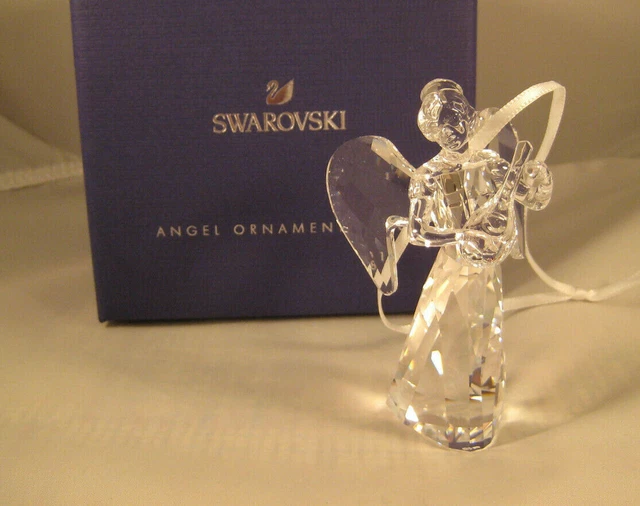 Swarovski Faceted Crystal Annual Ed. "Holiday Angel" w/Lyre Harp 2018 MIB