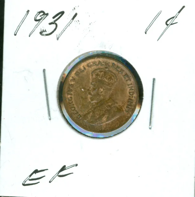 1931 Canada 1 Cent Ef Plus      Shipping Is 90 Cents