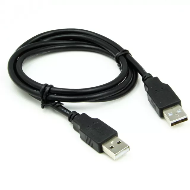 1.0 Metre USB 2.0 A Male to A Male Cable Lead for PC Laptop External Hard Drives