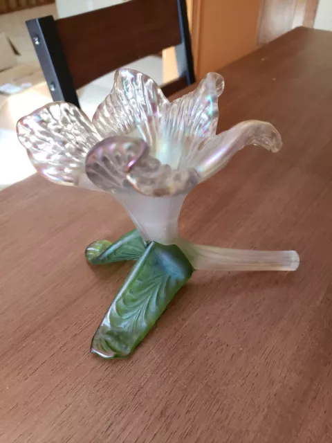 Antique Kralik Art Nouveau Iridescent Floriform Glass Vase Bohemian Czech