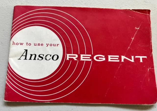 Ansco Regent Instruction Manual