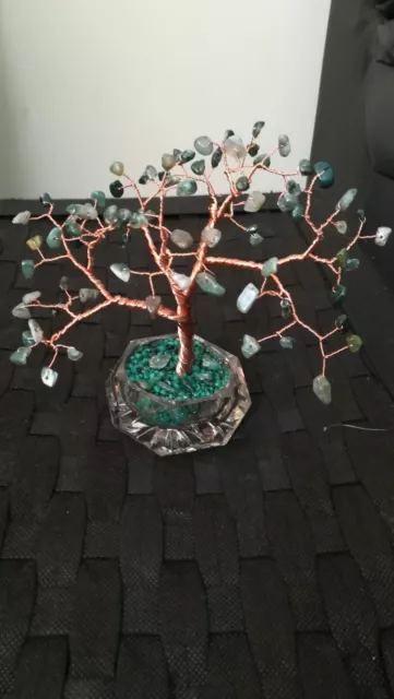 Gemstone crystal Tree (moss agate)