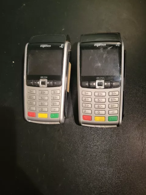 2x Ingenico iWL250 Wireless Credit Card Reader Untested AS IS