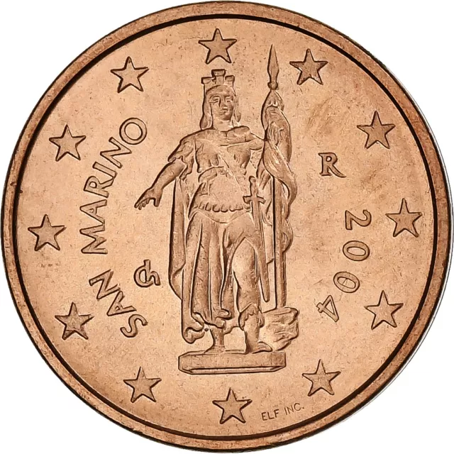[#1250792] San Marino, 2 Euro Cent, 2004, Rome, EBC, Cobre chapado en acero, KM: