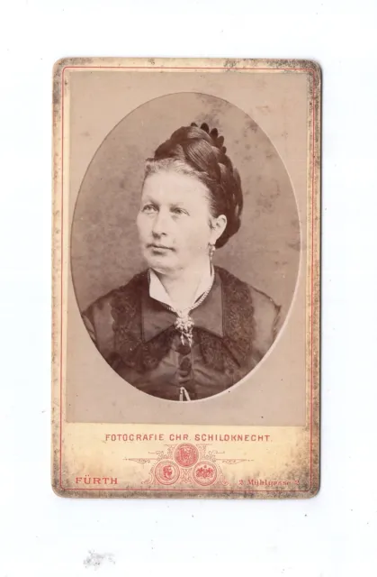CDV Foto Damenportrait - Fürth 1880er