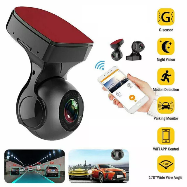 Mini 1080P Auto DVR Kamera Dash Cam WIFI G-Sensor Video Recorder Nachtsicht