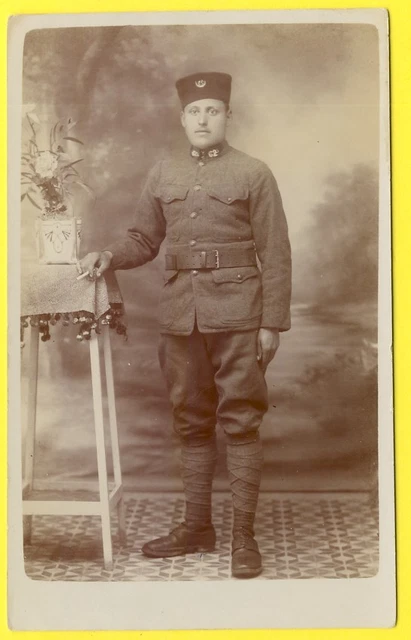 cpa Carte Photo SOLDAT MILITAIRE Armée d'Afrique 62e Régiment Croissant de Lune