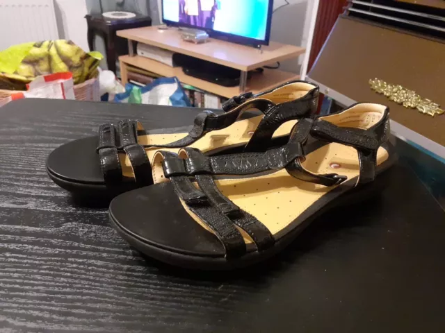NEW WOMENS CLARKS Unstructured Black Artisan Sandals Size Uk 4 D