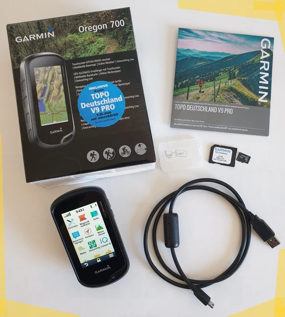 GARMIN OREGON 700 GPS mit TOPO Deutschland V9 Pro microSD/SD