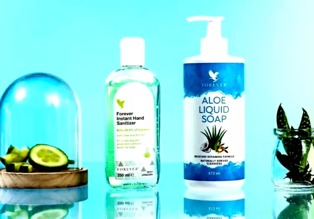 Jabón líquido de aloe instantáneo Forever 250 mlx2 y jabón líquido de aloe 473 mlx2 ORIGINAL 2