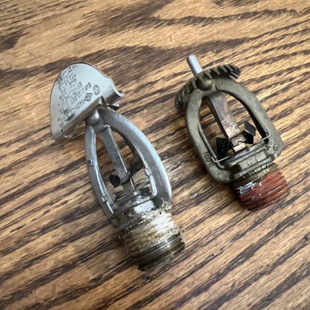 (2) FIRE SUPPRESSION Sprinklers Vintage Brass Sprinkler Heads 4.99