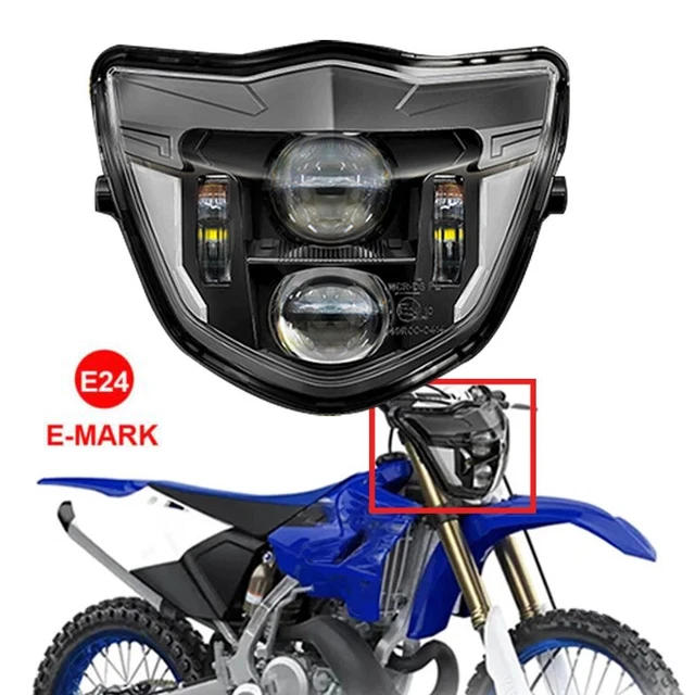 E24-MARK LED HEADLIGHT High Low Beam DRL for Yamaha WR250F WR450F 2014 ...
