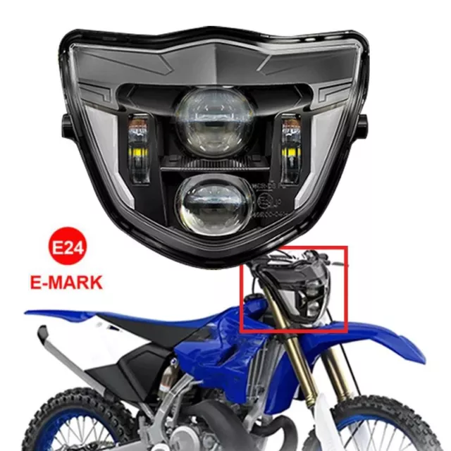 LED Headlight High Low Beam DRL for Yamaha WR250F WR450F 2014-2023 Plug N Play