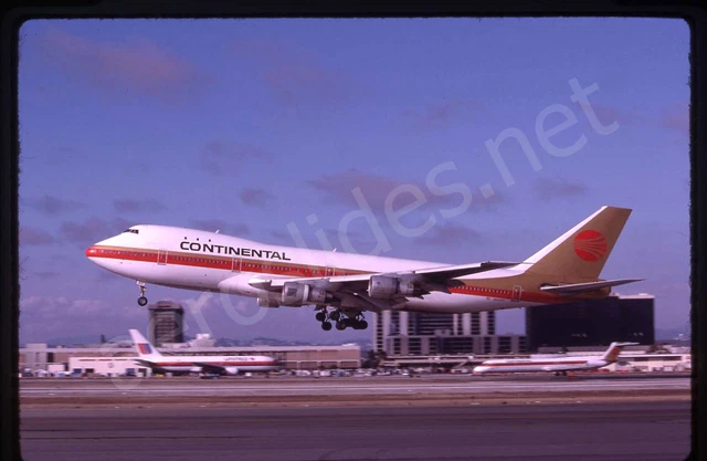 Continental Boeing 747-100 N606PE No Date Kodachrome Aircraft Slide/Dia