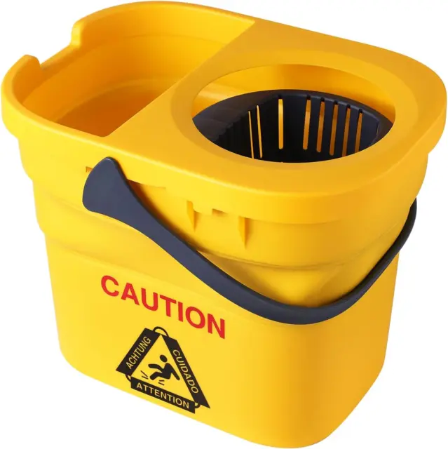 Commercial Mop Bucket with Wringer Portable Collapsible Plastic Mop Bucket Clean