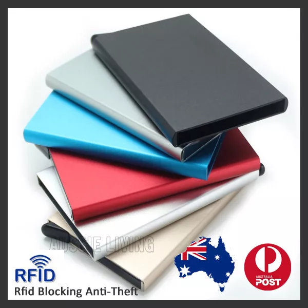 RFID Blocking Aluminum Slim Wallet ID Credit Card Holder Case Protector Purse OZ