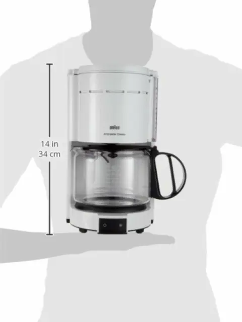 Braun KF 47/1 Filterkaffeemaschine Weiß 1000 Watt 10 Tassen Abschaltautomatik 5