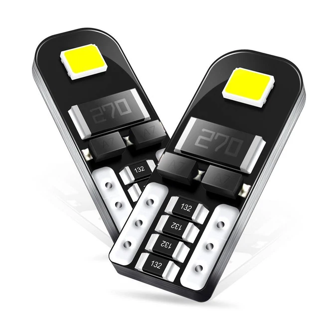 20X T10 LED Light Car License Plate Light Bulb Reading Map Lamp 2825 SMD White A