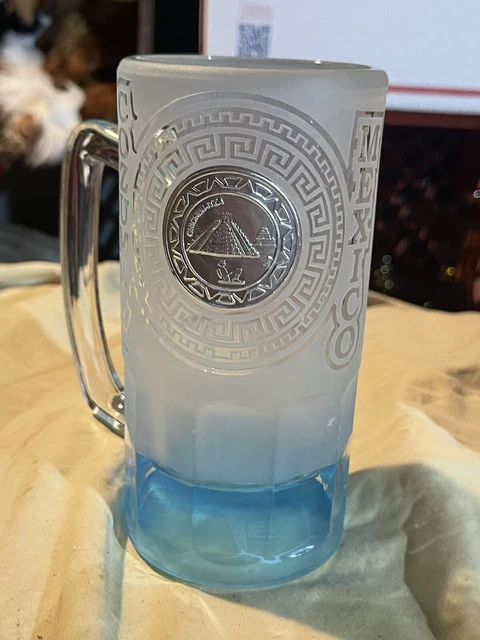 Cozumel Mexico BEER MUG STEIN Blue bottom 14oz
