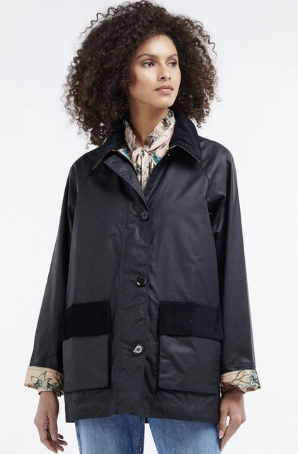 BNWT £229 Barbour Size 16 House of Hackney Pembury Wax Jacket Coat - Navy BNWT £229 Barbour Size 16 House of Hackney Pembury Wax Jacket Coat - Navy
